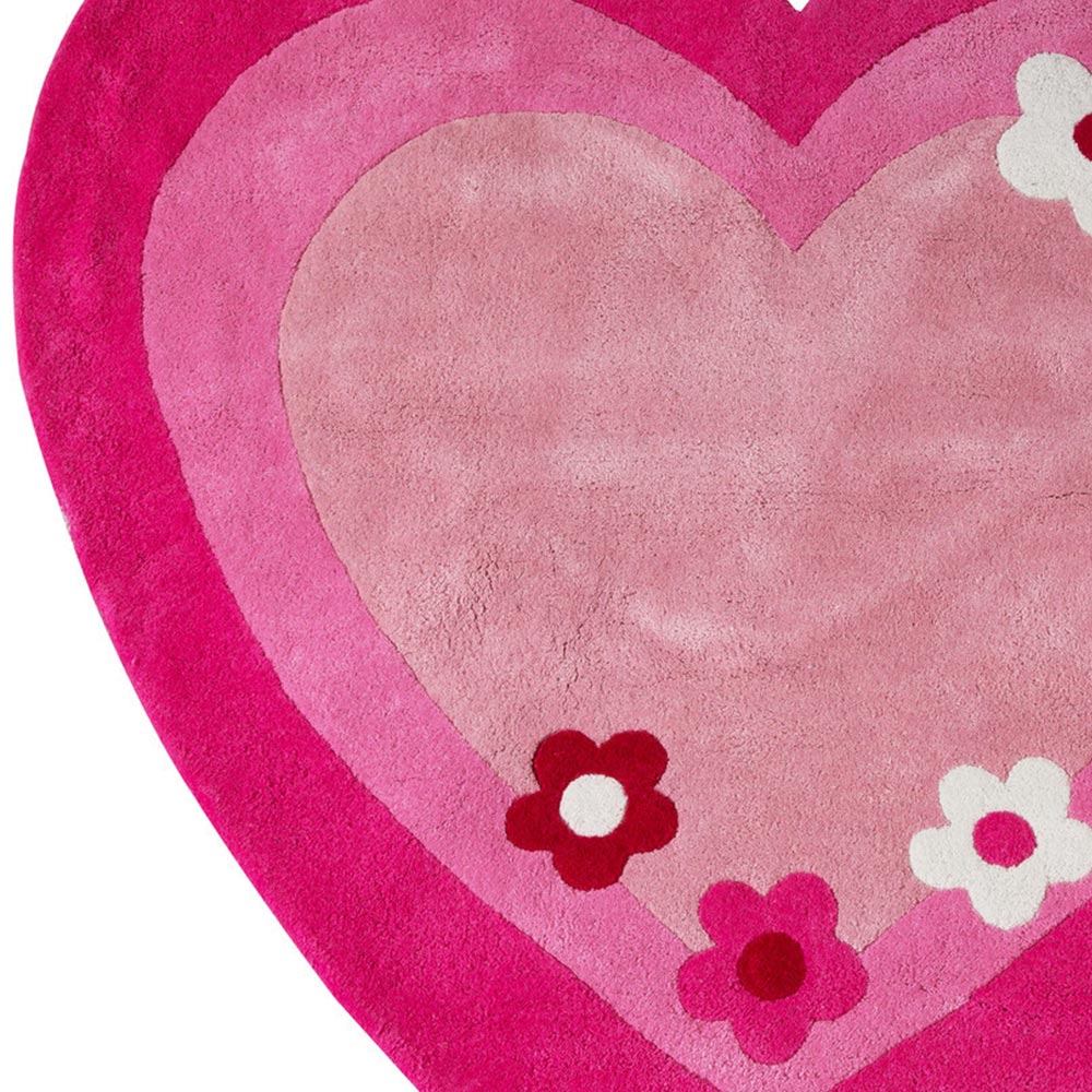 Premier Housewares Kids Love Heart Rug Image 6