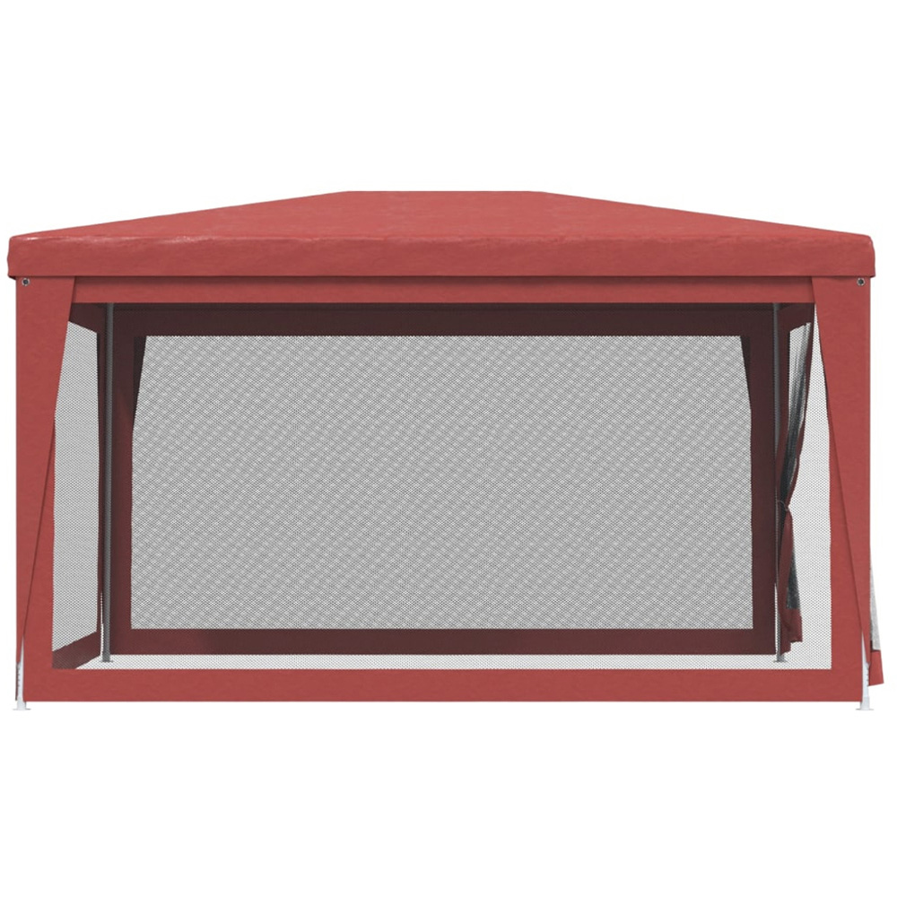 vidaXL 3 x 4m Red Party Tent with Mesh Sidewalls Image 4