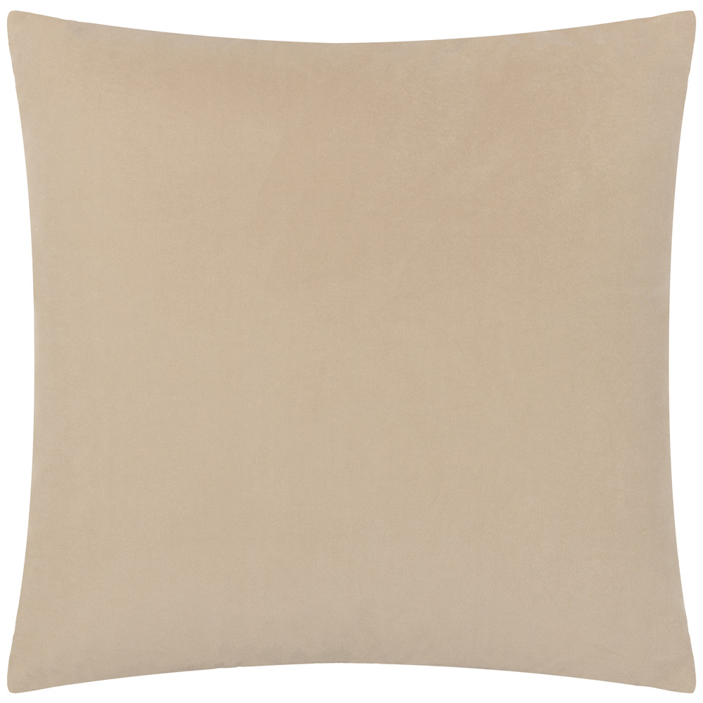 Paoletti Savoy Stripe Mink Velvet Cushion 50 x 50cm Image 2