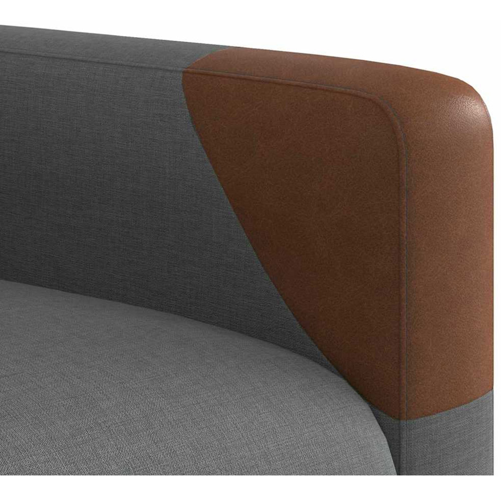 vidaXL Dark Grey Fabric Manual Massage Recliner Chair Image 6