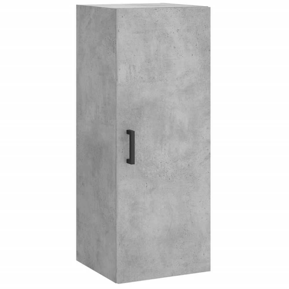 vidaXL Single Door Concrete Grey Wall Mounted Slim Cabinet Image 2