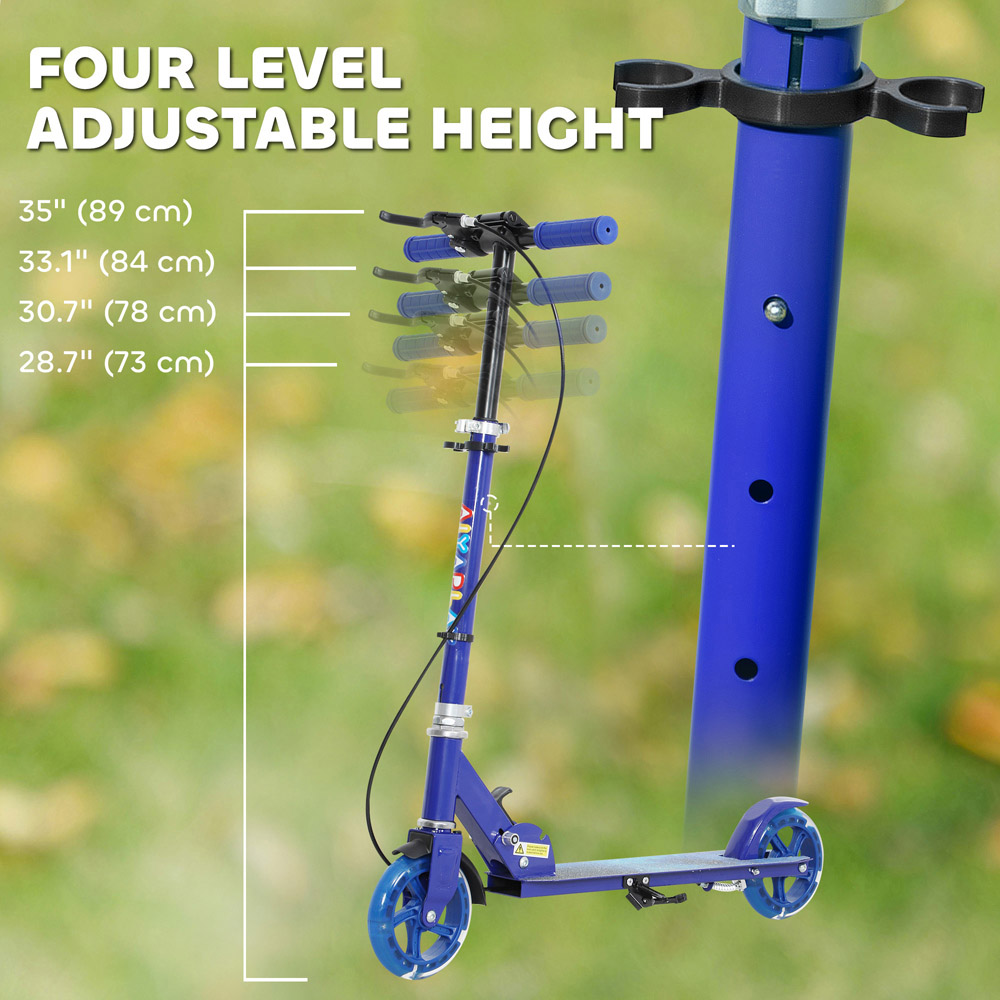Tommy Toys AIYAPLAY Blue Adjustable Handle Folding Kids Kick Scooter Image 8