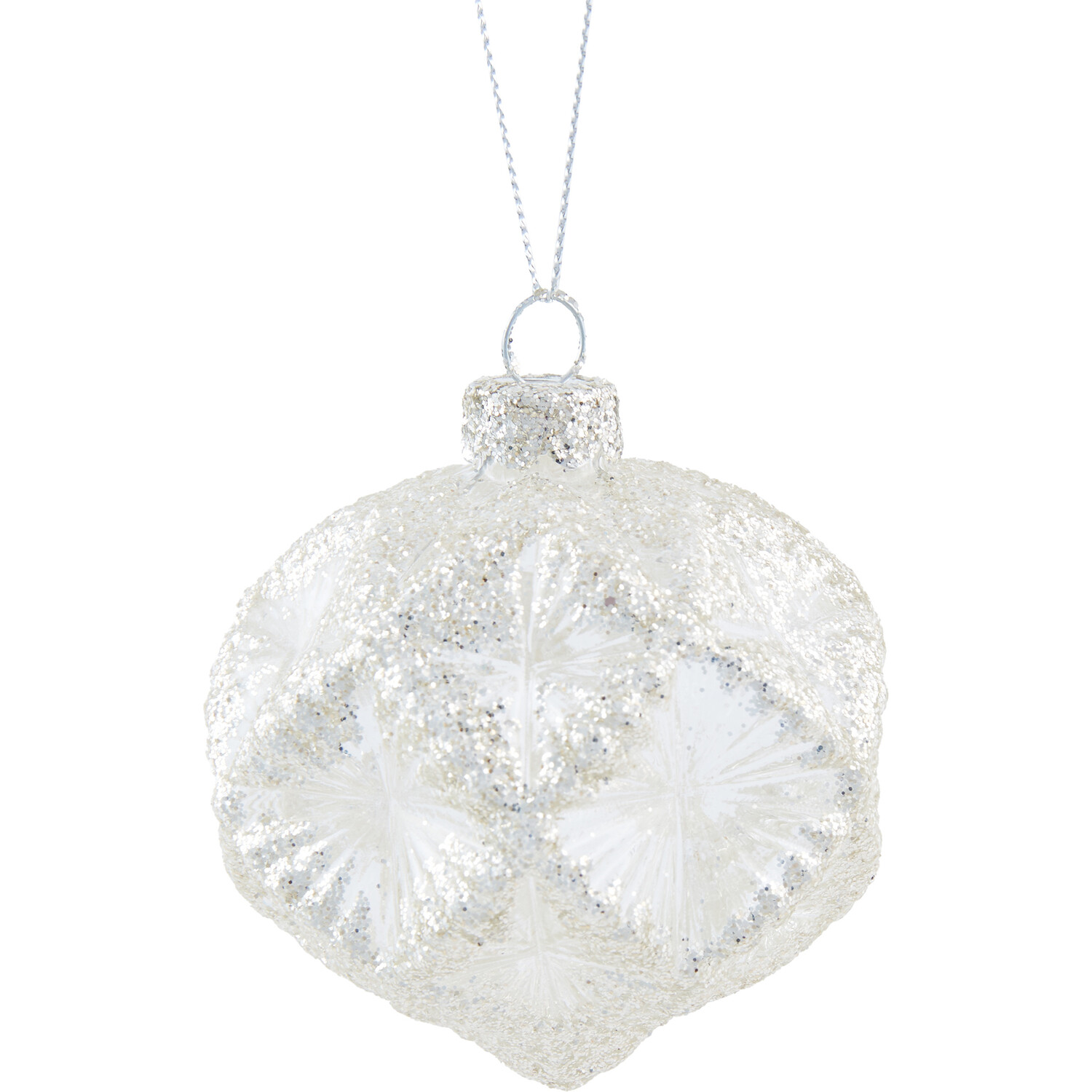 Glitter Clear Class Bauble Champagne Image