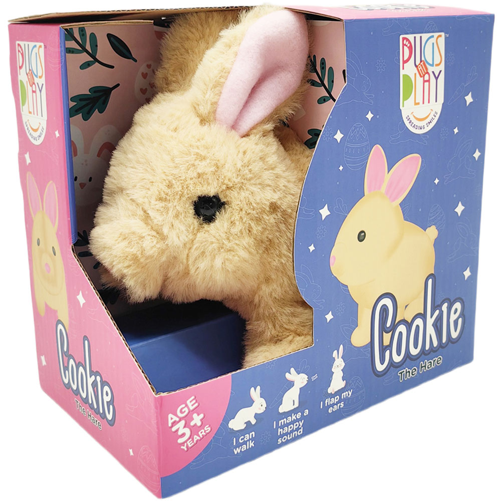Pugs at Play Cookie Interactive Jumping Rabbit Plush Soft Toy Image 2