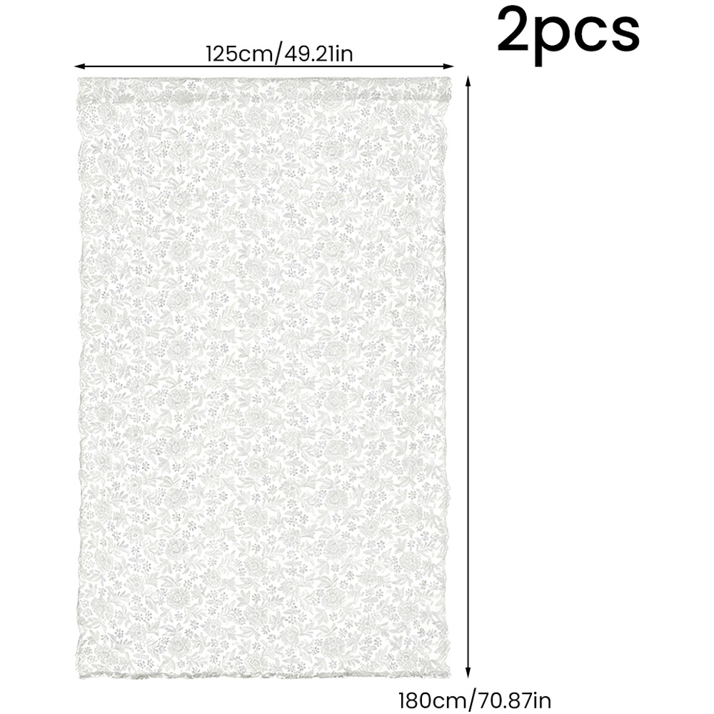 Living and Home Floral Lace Curtains 125 x 180cm Image 8