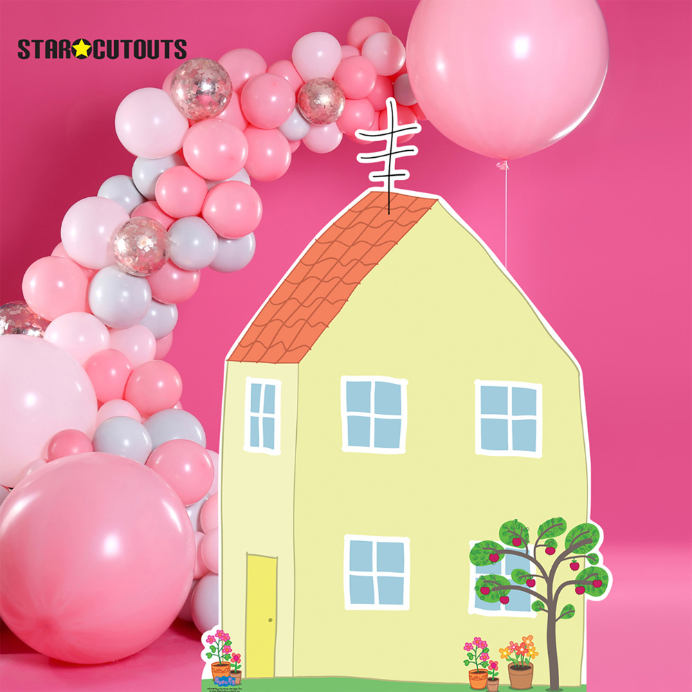 Star Cutouts Peppa Pig House with Apple Tree Cardboard Cutout 4.4ft Image 2