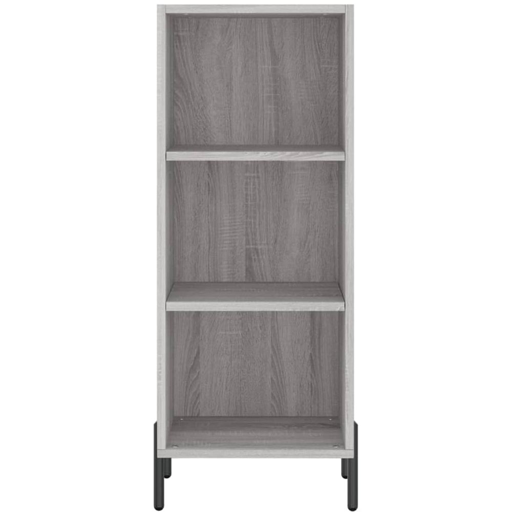 vidaXL Single Glass Door 3 Shelf Grey Sonoma Narrow Highboard Image 8
