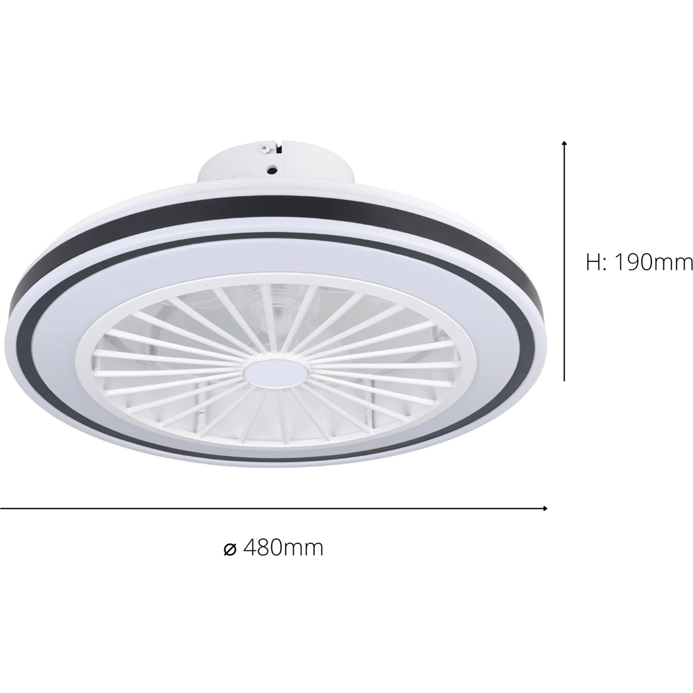 EGLO Almeria White Compact Ceiling Fan with Light Image 4