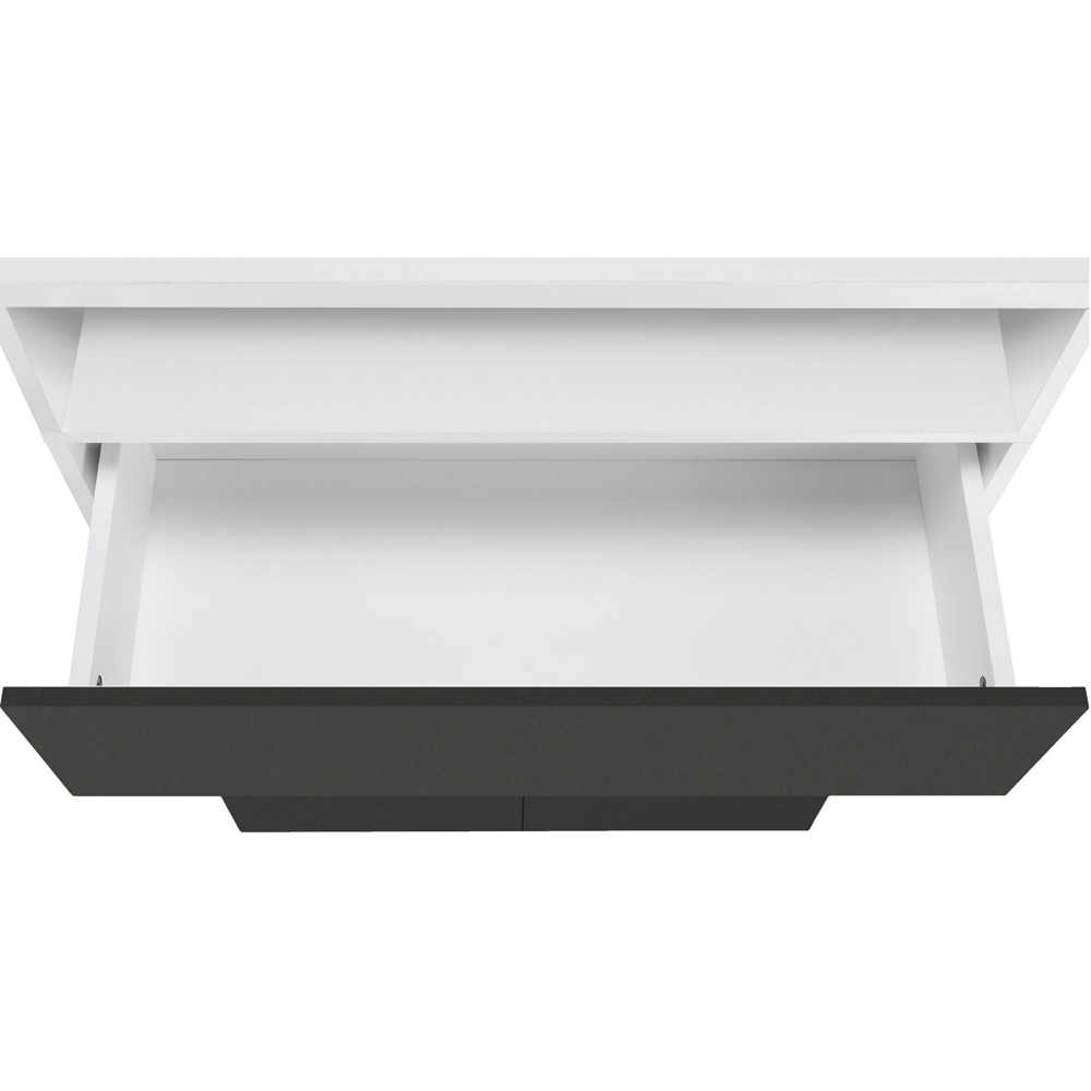 Loft24 Mirza 2 Door Single Drawer White Anthracite Oak Bathroom Cabinet Image 6