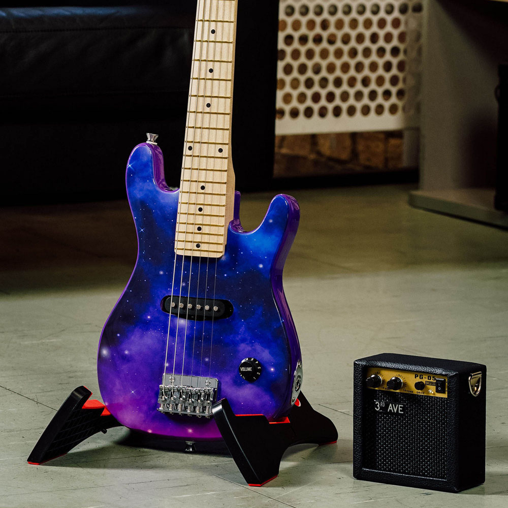 3rd Avenue Purple Galaxy Junior Electric Guitar Set Image 4