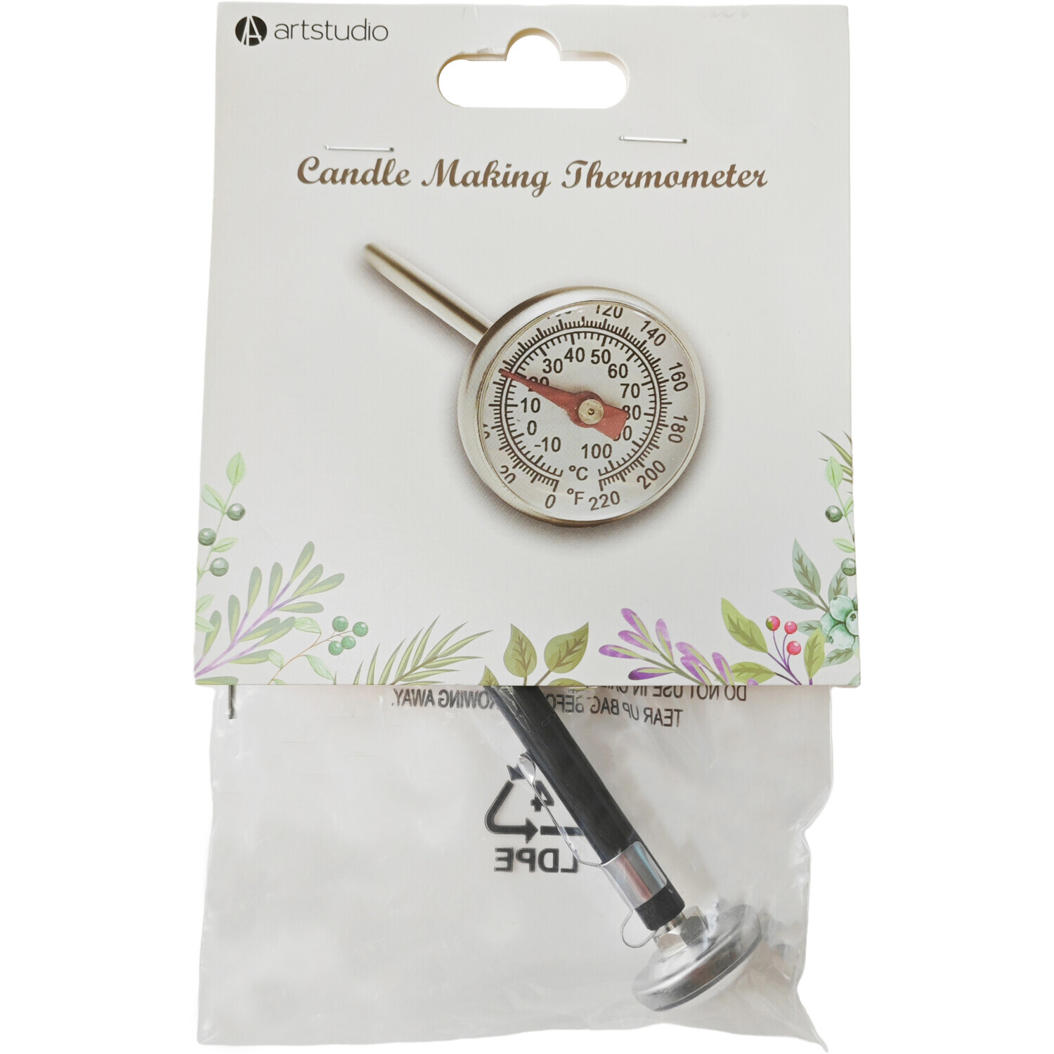 Candle Making Thermometer Silver Image 1