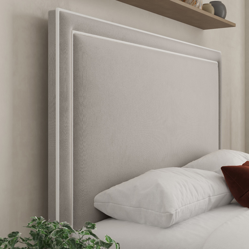 DS Living Verona King Size Plush Pebble Piping Bed Frame Image 2