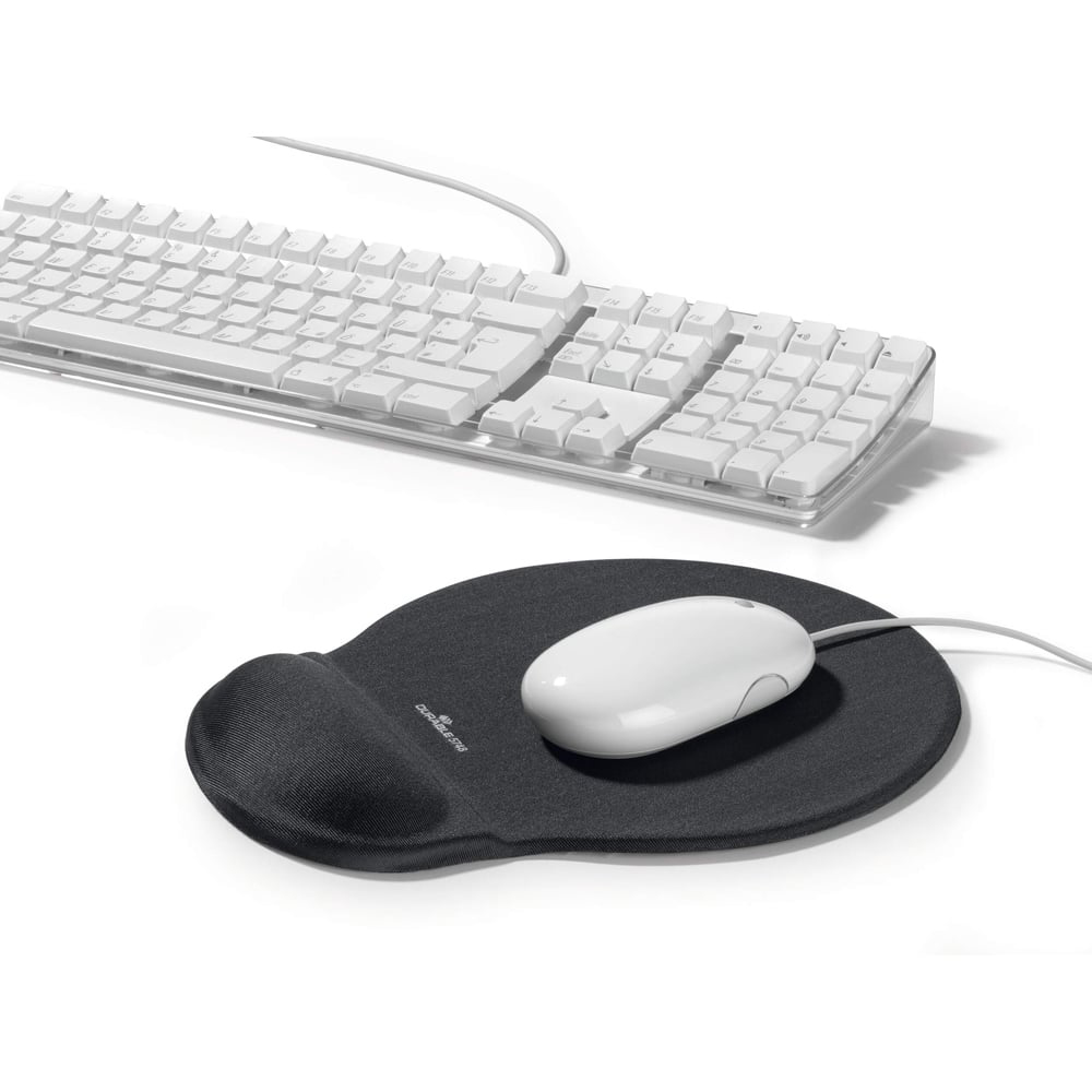Durable Ergotop Grey Soft Touch Mouse Mat with Gel Support Wrist Rest Pad Image 2