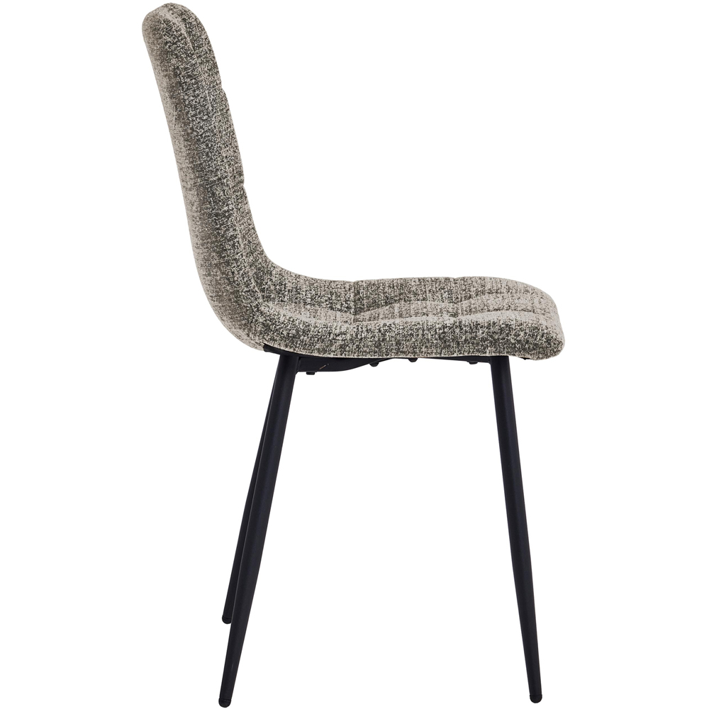 wilko Hudson Dark Grey Panel Stitch Dining Chair Image 5