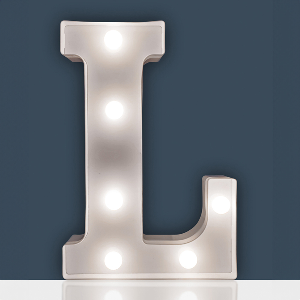 St Helens Battery Operated 3D LED Letter L Light Image 2