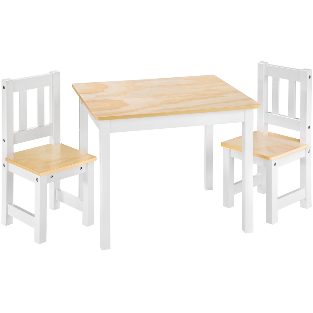 Tectake White Kids Dining Table and Chair Set Image 2