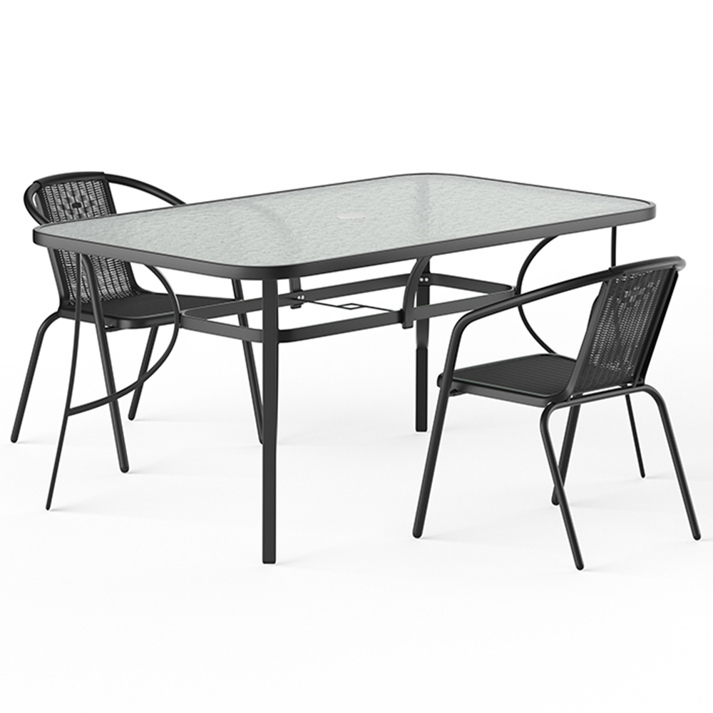 Living and Home Wicker 2 Seater Bistro Set Image 2