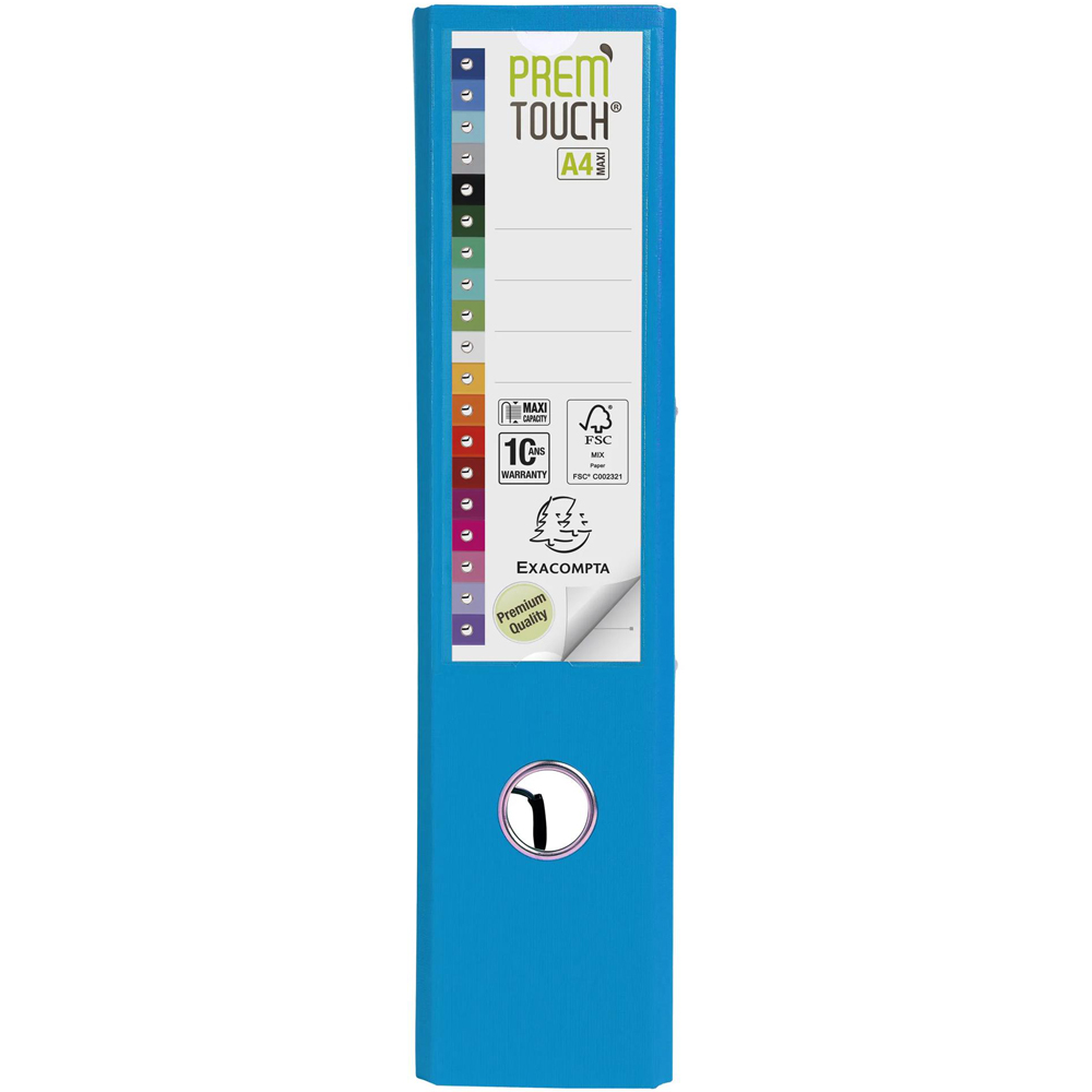 Exacompta PremTouch A4+ Light Blue PP Lever Arch File 10 Pack Image 6