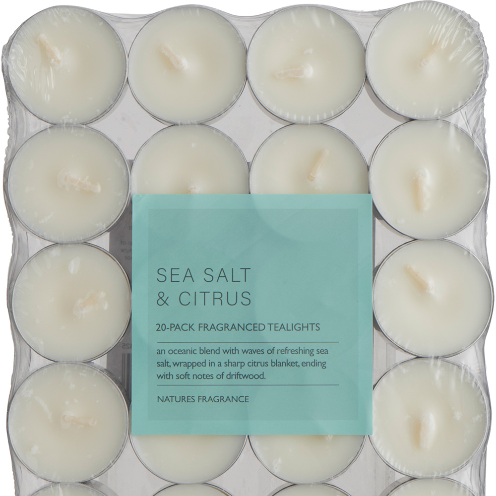 Natures Fragrance Sea Salt and Citrus Tealights 20 Pack Image 3
