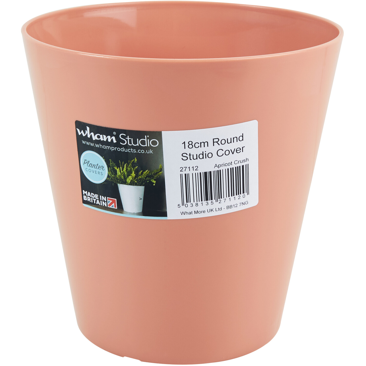 Round Indoor Planter - Apricot Crush / 18cm Image 1