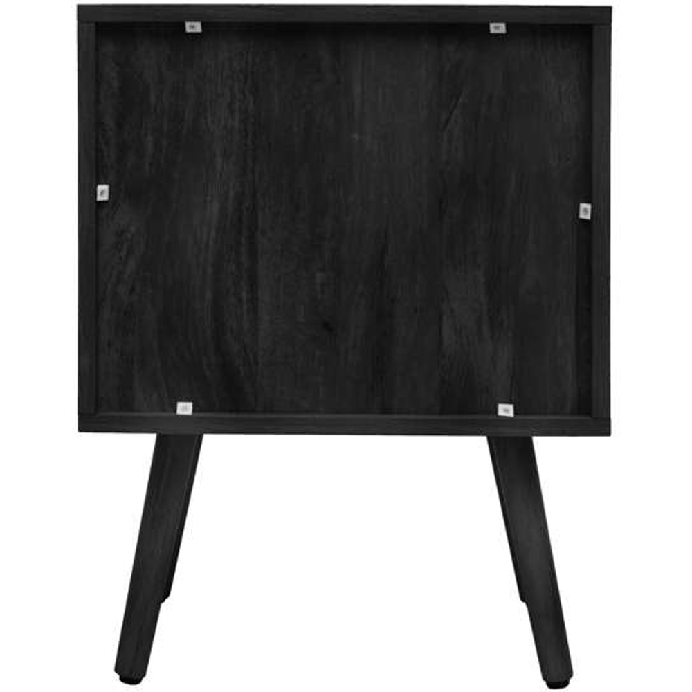 Birlea Noah 2 Drawer Black Rattan Bedside Table Image 5
