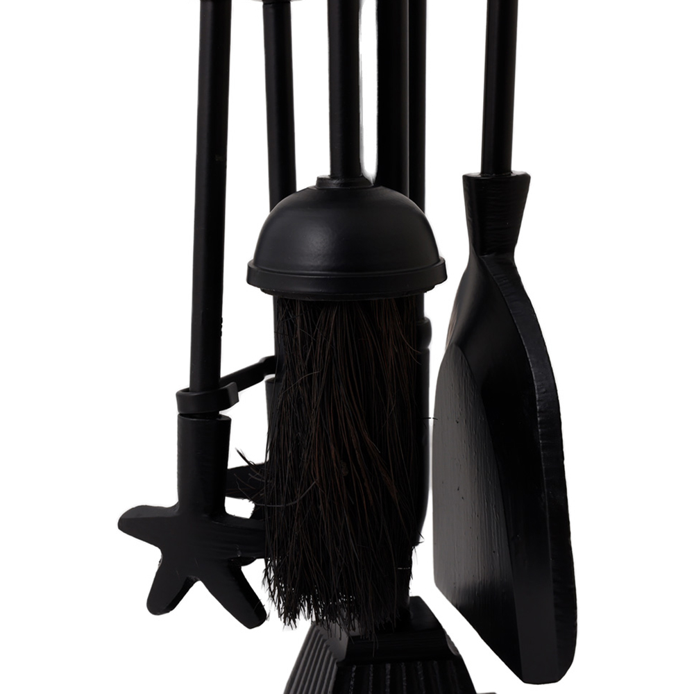 Charles Bentley 4 Piece Black Cottonwood Fireside Companion Set Image 5