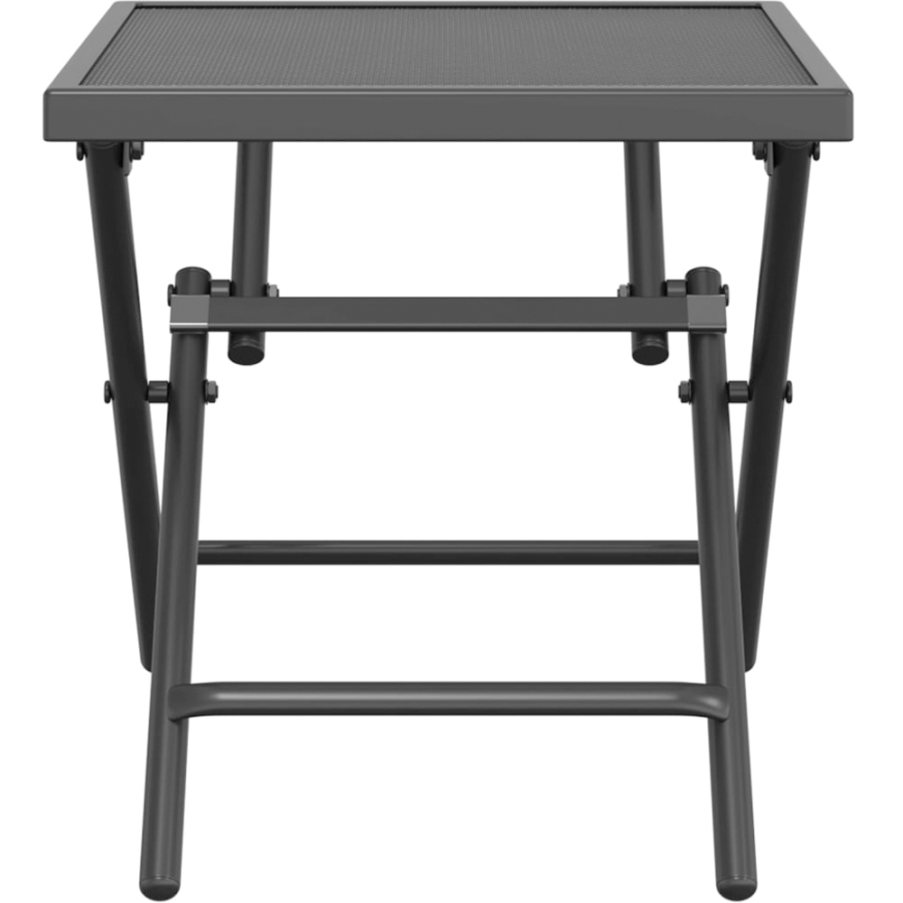 vidaXL Anthracite Steel Mesh Foldable Garden Table 38 x 38 x 38cm Image 3
