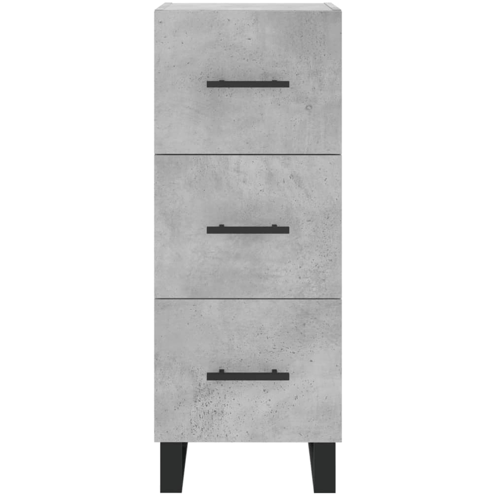 vidaXL Single Door 3 Drawer Concrete Grey Tall Highboard Image 6