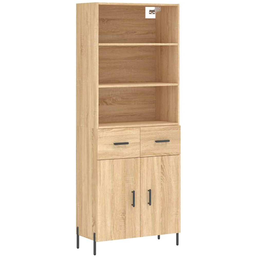 vidaXL 2 Door 2 Drawer 3 Shelf Sonoma Oak Highboard Image 2