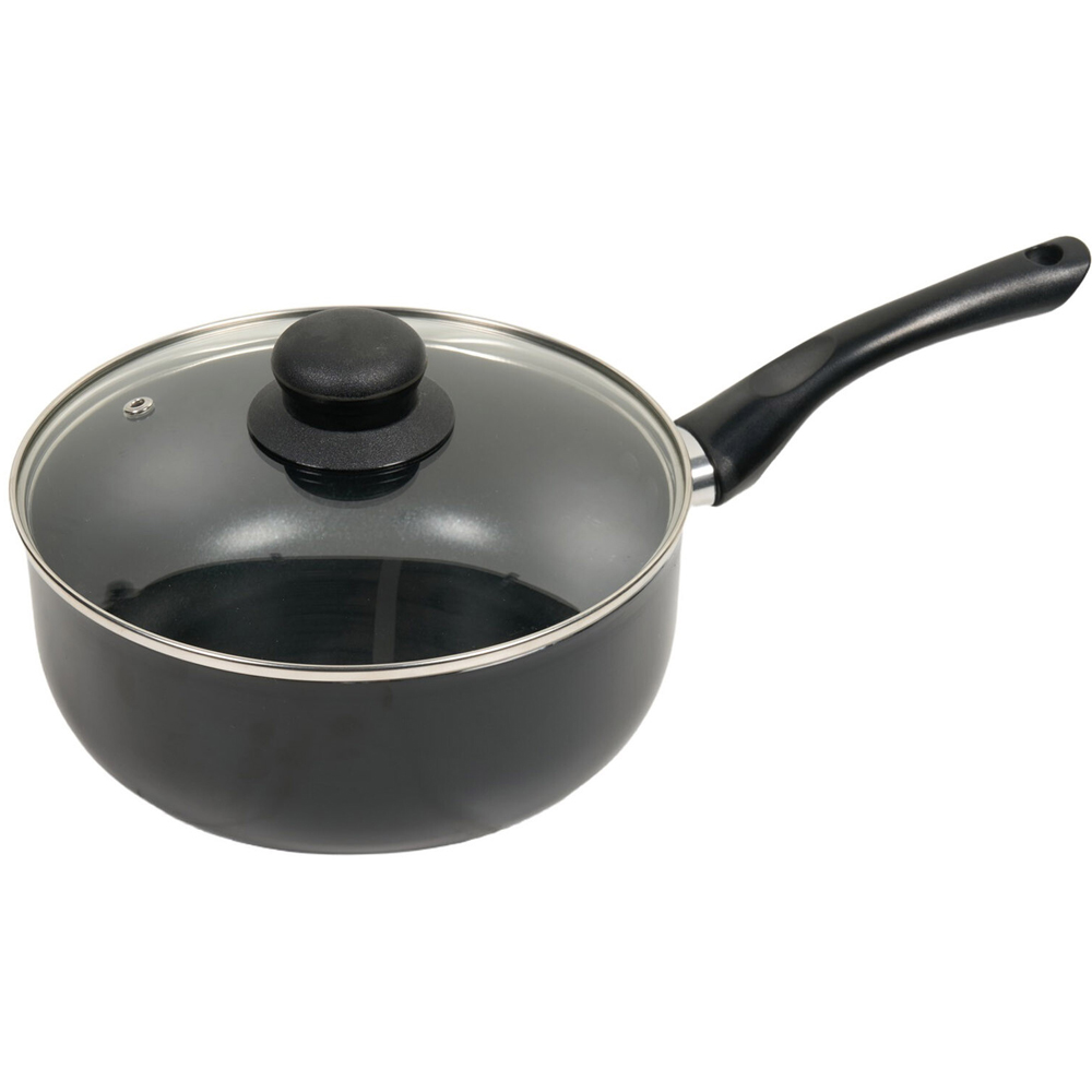 20cm Aluminium Sauce Pan With Glass Lid Image 4