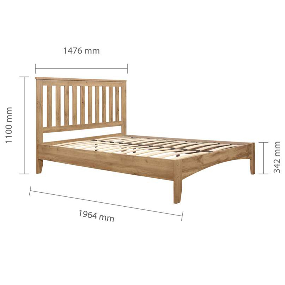 Hampstead Double Wooden Bed Frame Image 9