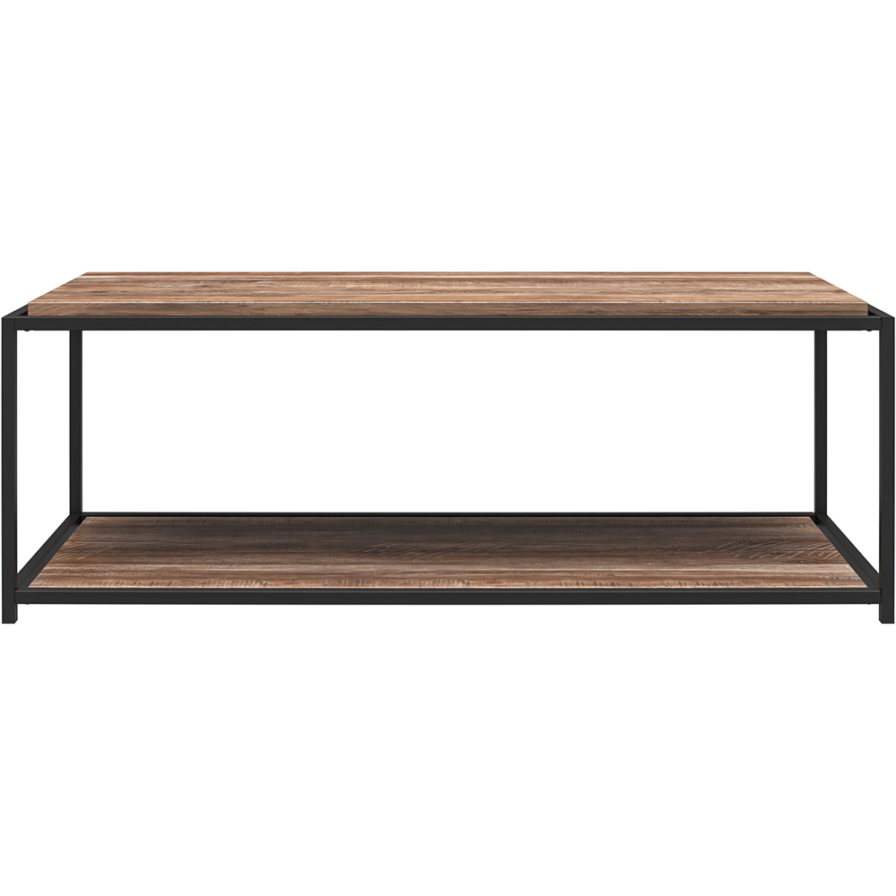 Dorel Quincy 2 Shelf Weathered Oak Coffee Table Image 3