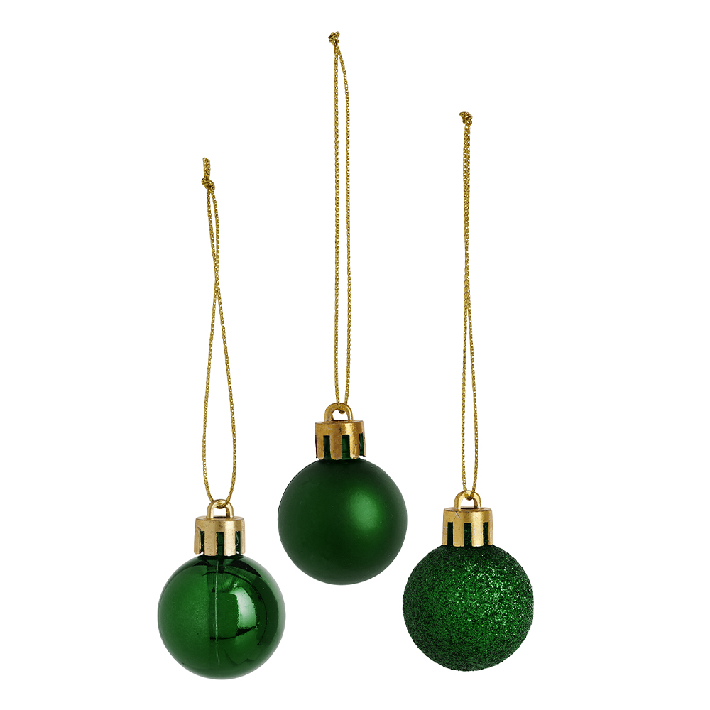 Single Wilko Mini Bauble 10 Pack in Assorted styles Image 3