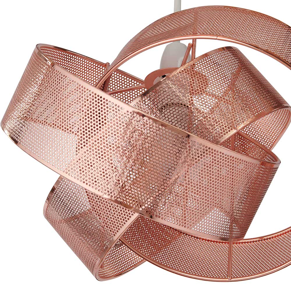 Wilko Copper Interlocking Perforated Light  Shade Image 3