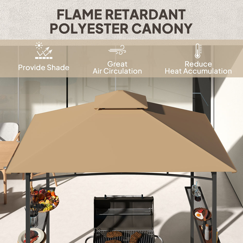 Outsunny 1.4 x 2.4m 2 Tier BBQ Grill Gazebo Image 6