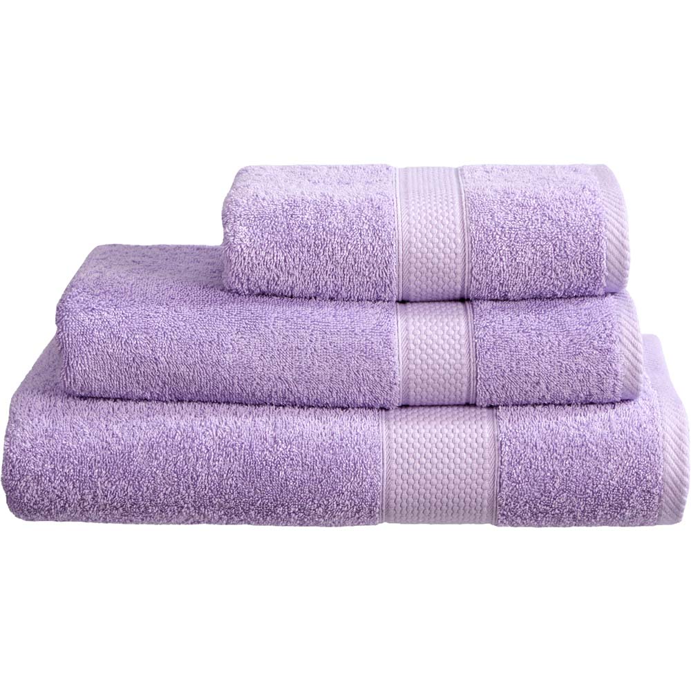 Imperial Ringspun Combed Cotton Lilac Turkish Face Towel 2 Pack Image 1