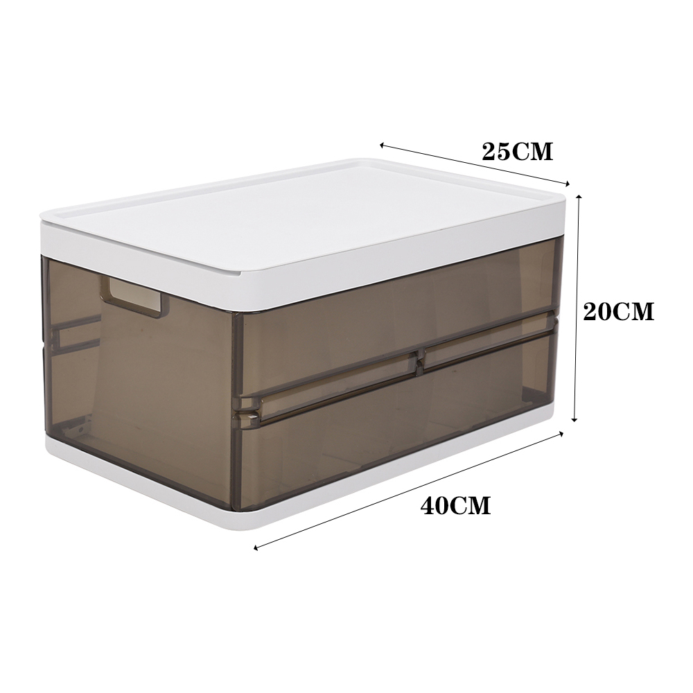 Living and Home Grey Folding Wardrobe Drawer Storage Box Image 7