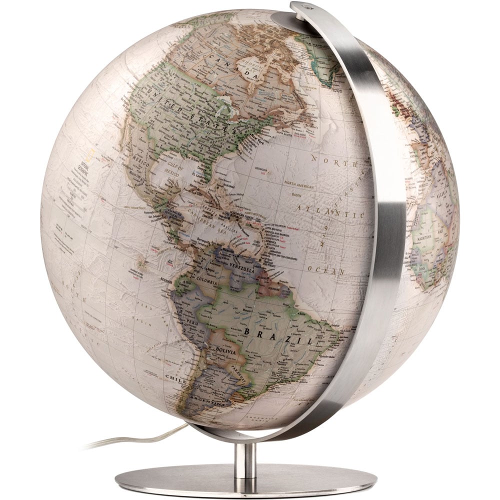 National Geographic Extra Executive Hand Made Illuminated Globe 37cm Image 1