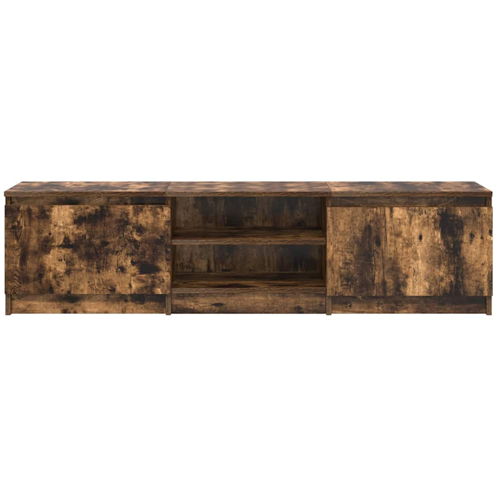 vidaXL 2 Door 2 Shelf Smoked Oak TV Cabinet Image 5