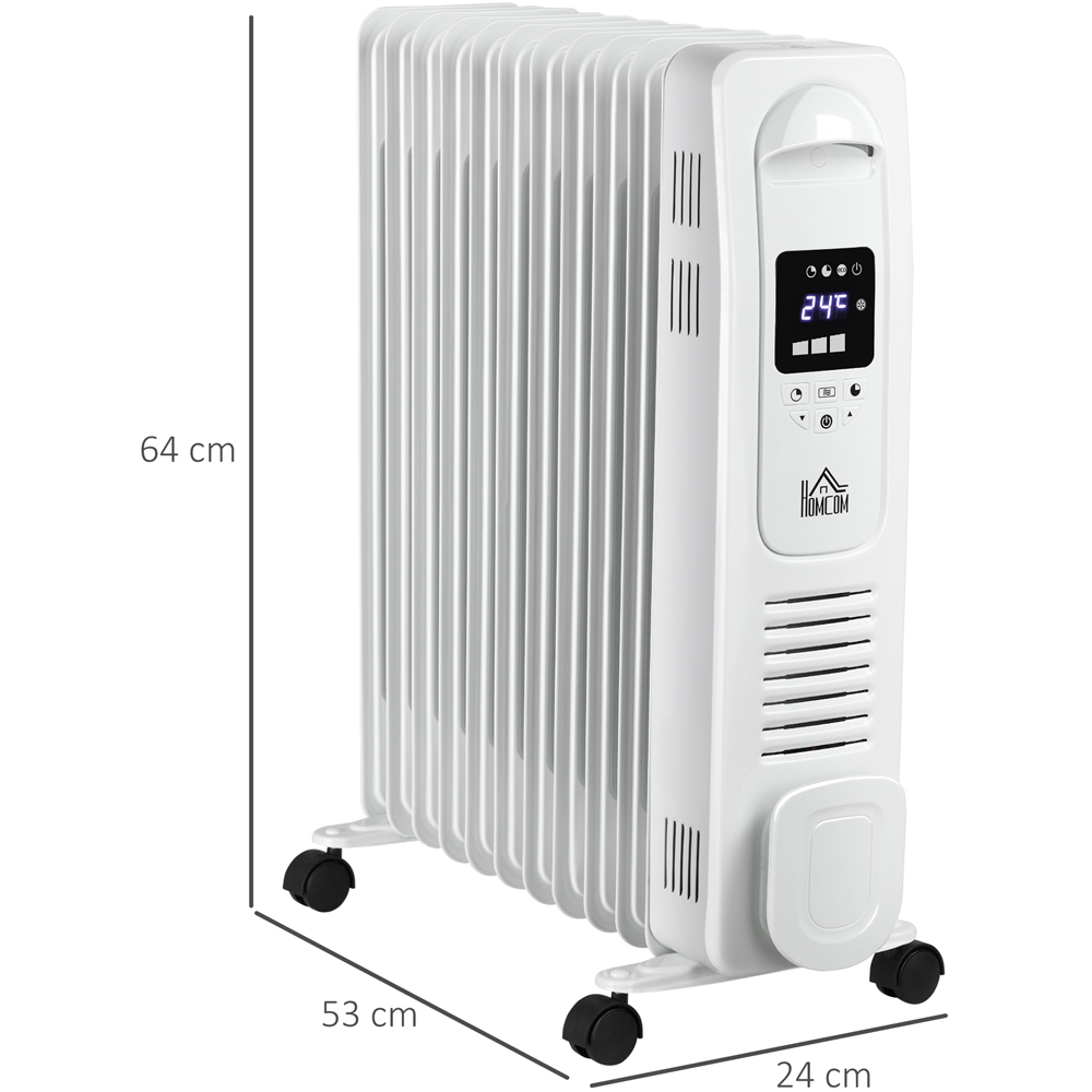 HOMCOM White Oil Filled Radiator 2720W Image 8