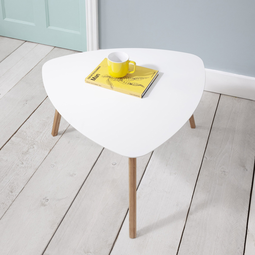 Noa and Nani Malme White and Natural Pine Extra Large Side Table Image 7