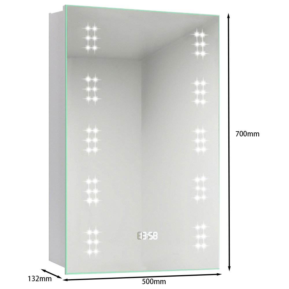 Living and Home LED Mirror Bathroom Cabinet with Demister Pad Image 7