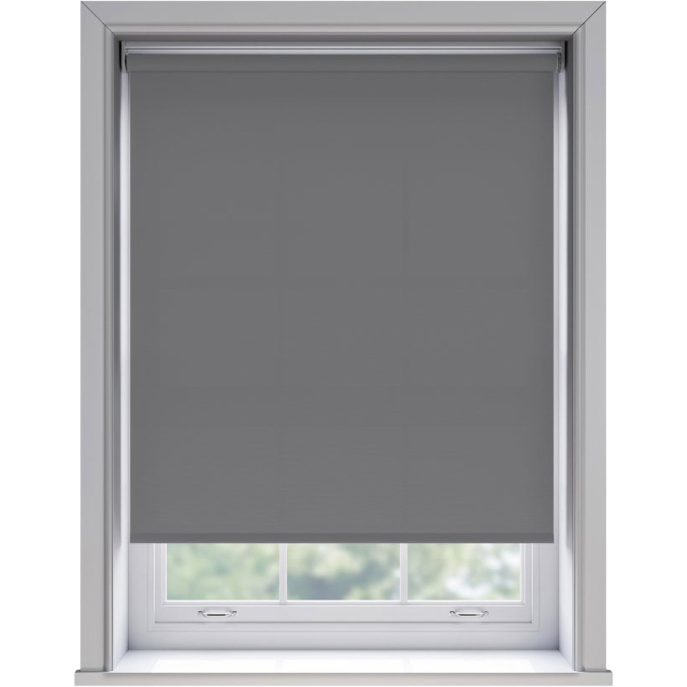 New Edge Blinds Thermal Blackout Roller Blind Slate Grey 105cm Image 2