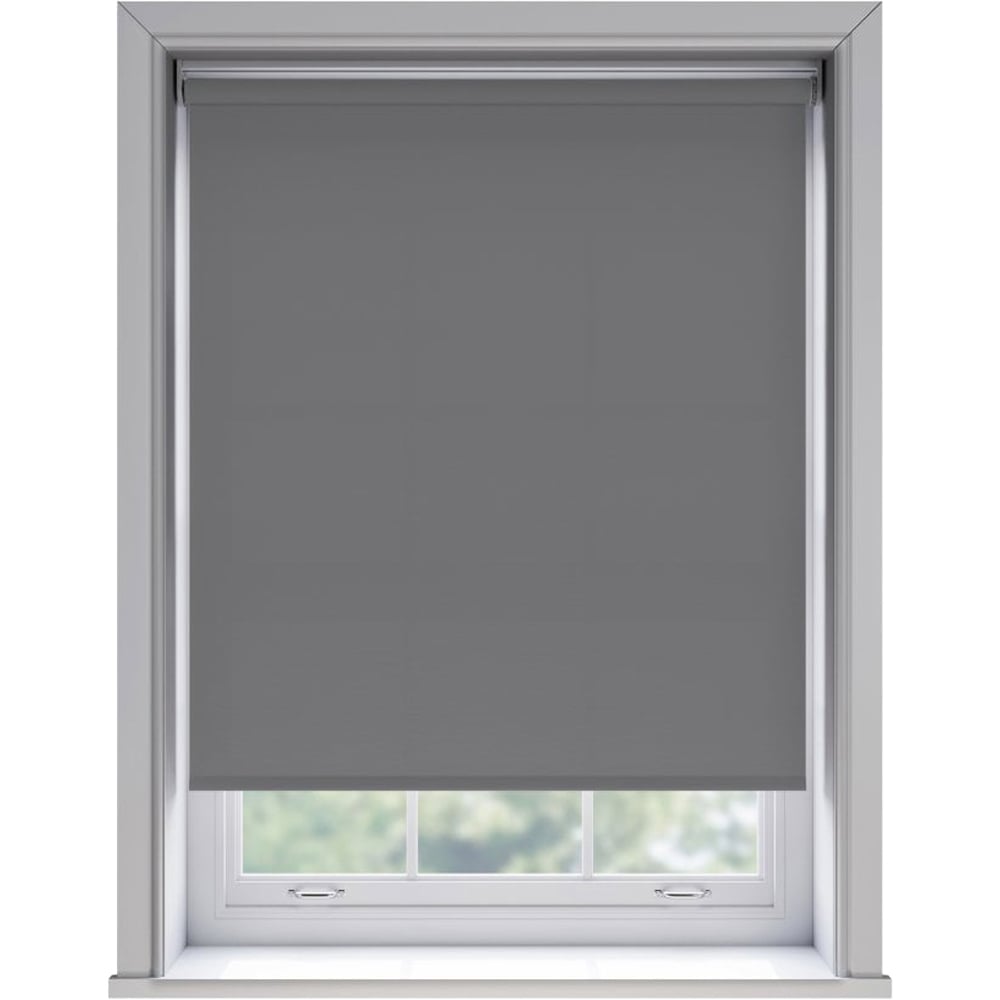 New Edge Blinds Thermal Blackout Roller Blind Slate Grey 165cm Image 2