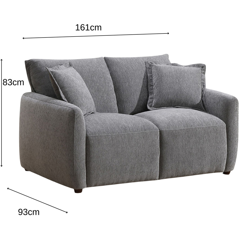 Bedford 2 Seater Light Grey Sofa Image 5