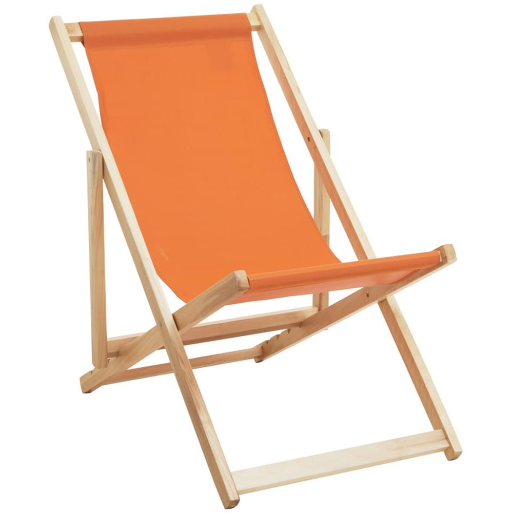 Interiors by Premier Beauport Orange Deck Chair Image 3