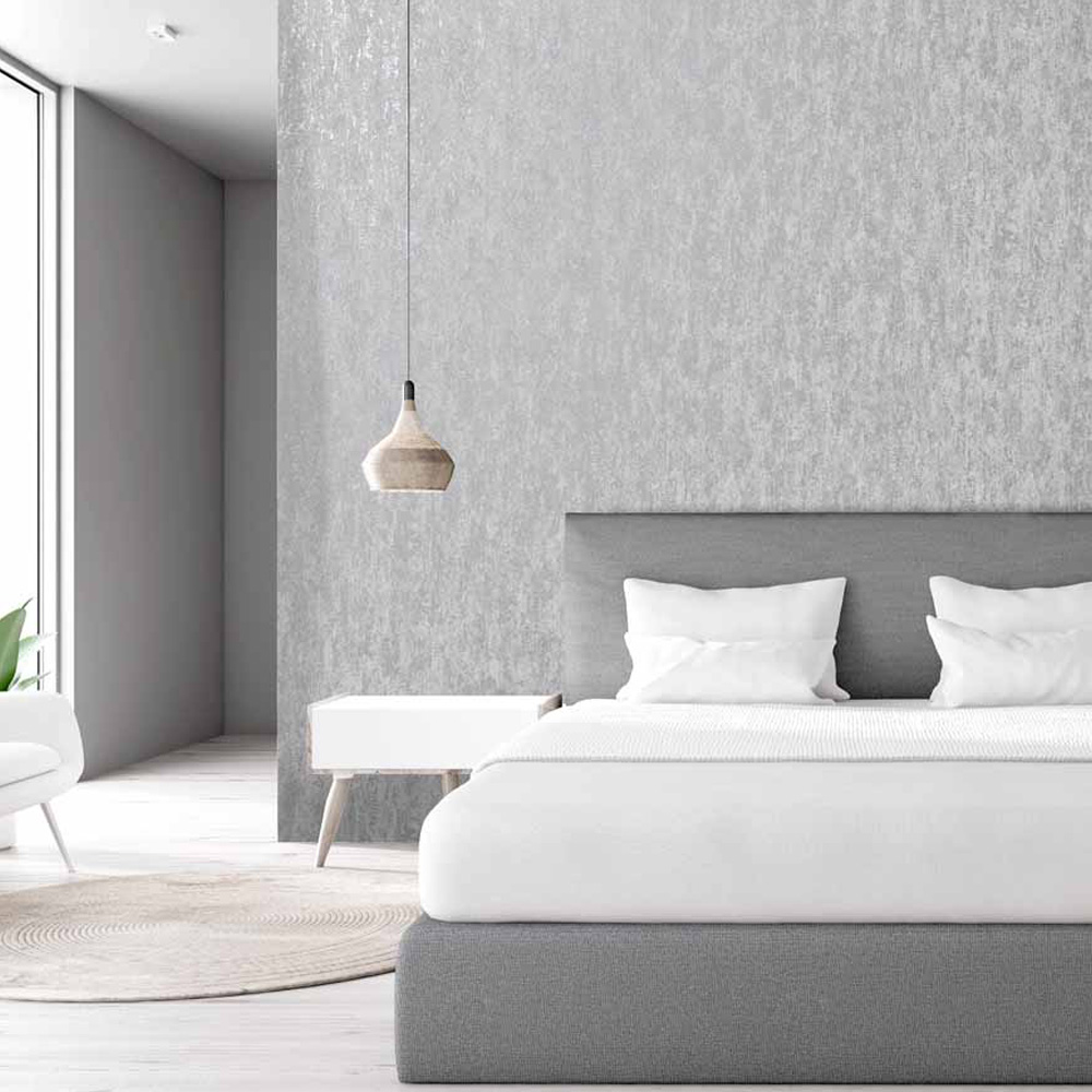 Holden Decor Industrial Textured Grey Metallic Wallpaper Image 3