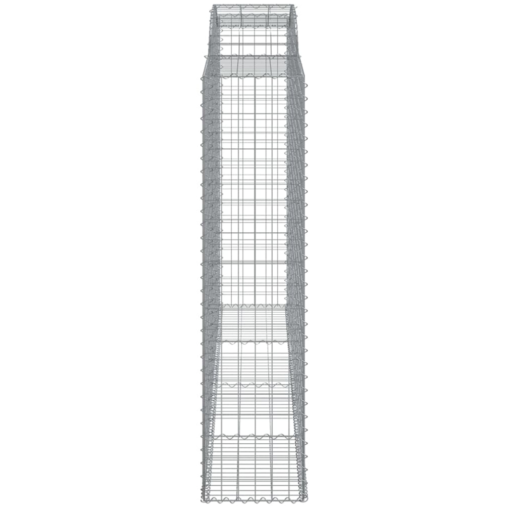 vidaXL Silver Galvanised Iron Arched Gabion Basket 300 x 50 x 200/220cm 4 Pack Image 4