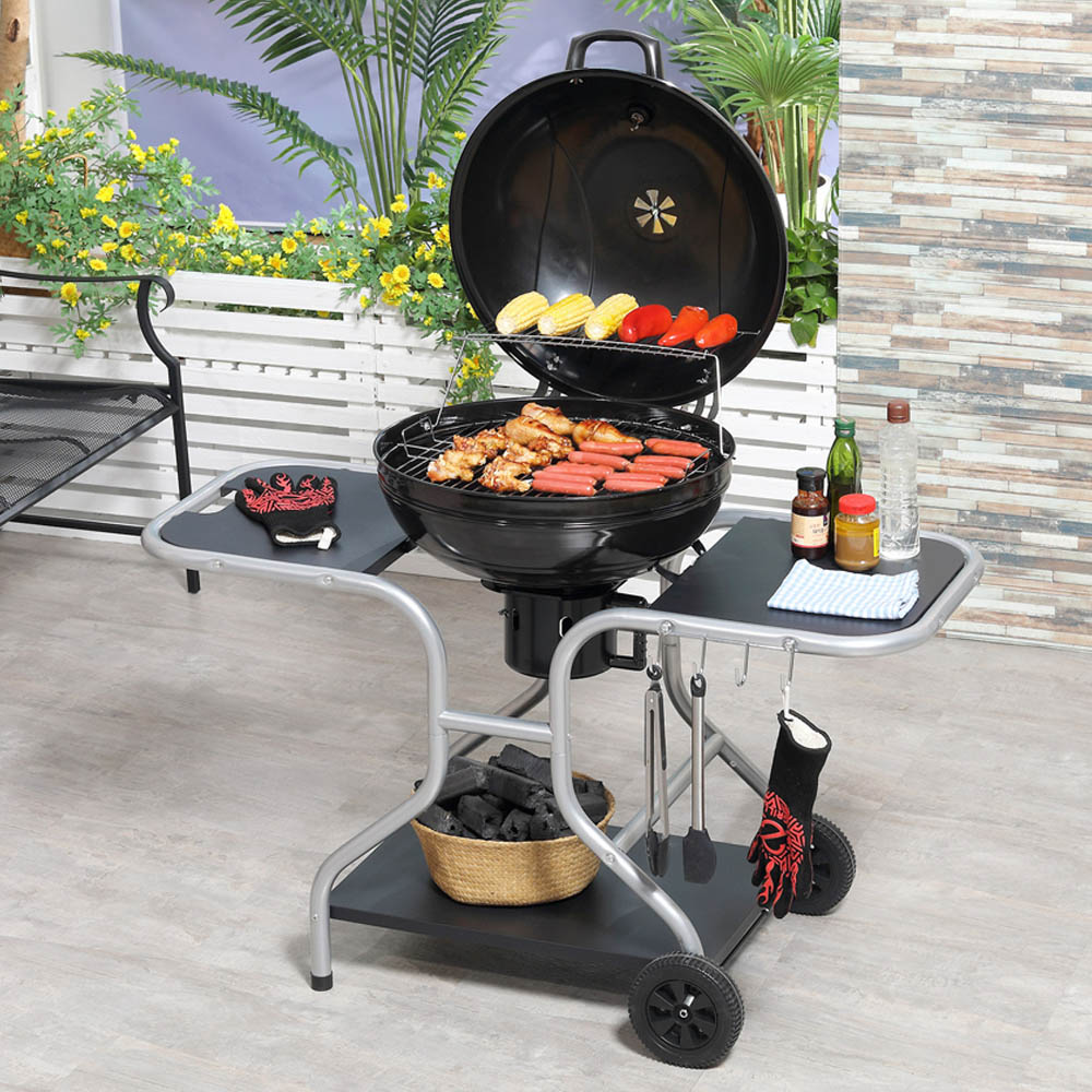 Deluxe Charcoal Trolley BBQ Garden Image 2