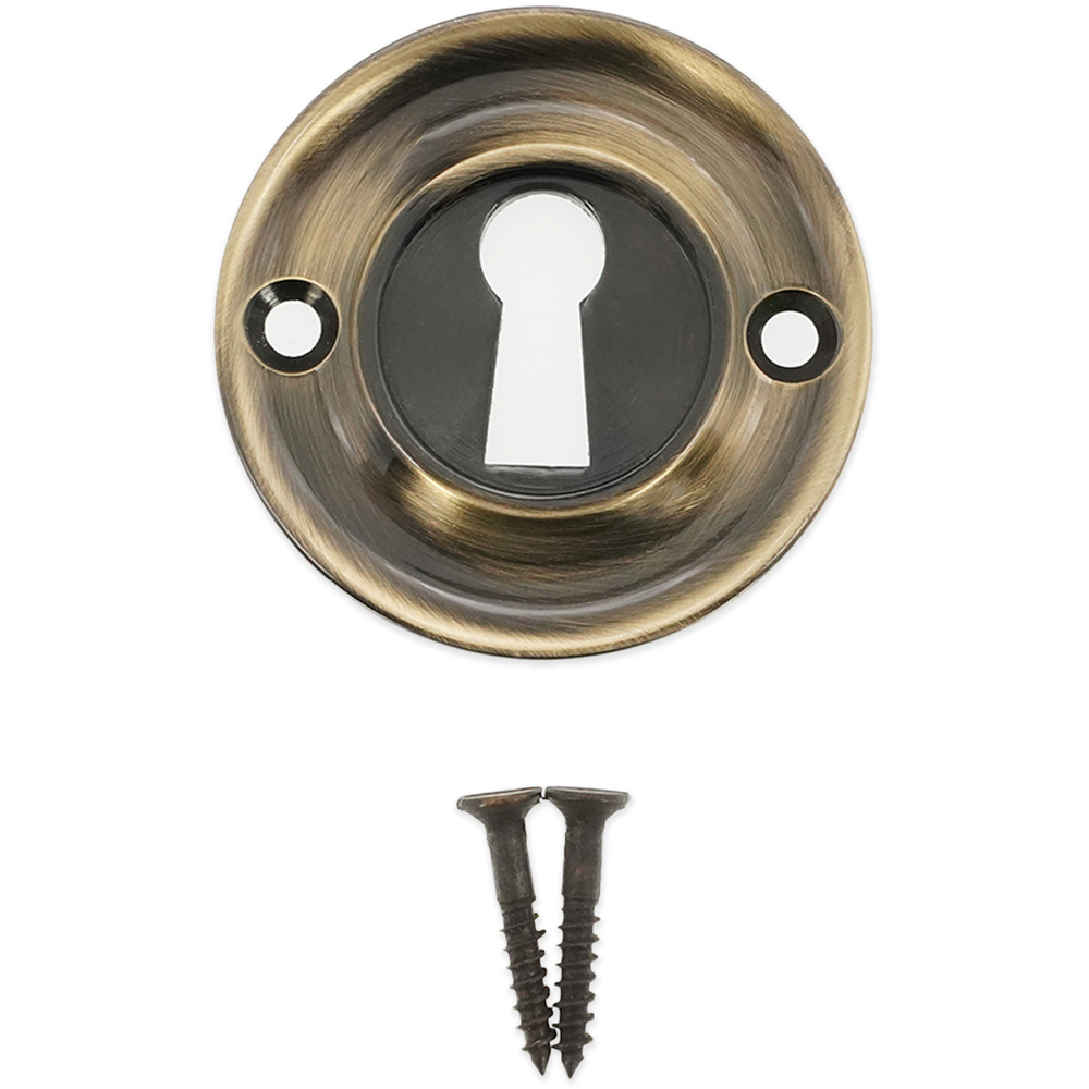 Spira Brass Slimline Standard Antique Brass Escutcheon Image 4